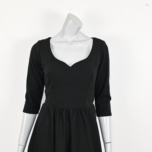 Laura Byrnes Women's Pinup Priscilla Swing Dress in Black Size Medium - Picture 7 of 14